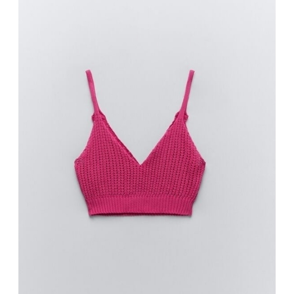 ZARA crop Knitted top - Picture 4 of 6